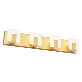 Aipsun Gold Vanity Lights for Bathroom Modern LED 4 Lights Bathroom Vanity Lights Up and Down Wall Light Fixtures 6000K