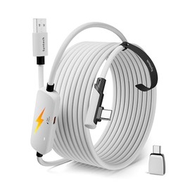 Syntech Cable de enlace con carga de 16 pies compatible con accesorios OculusMeta Quest 3S3, Quest2Pro, Pico4, cable VR de próxima generación con...  