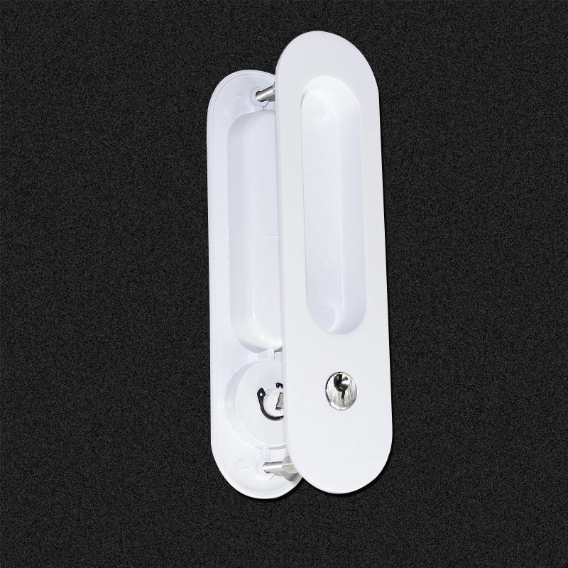 Ccjh White Oval Sliding Door Lock Sleek & Secure for