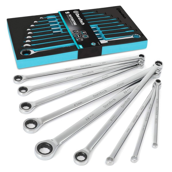 DURATECH DURATECH Extra Long Ratcheting Wrench Set, Double Box End