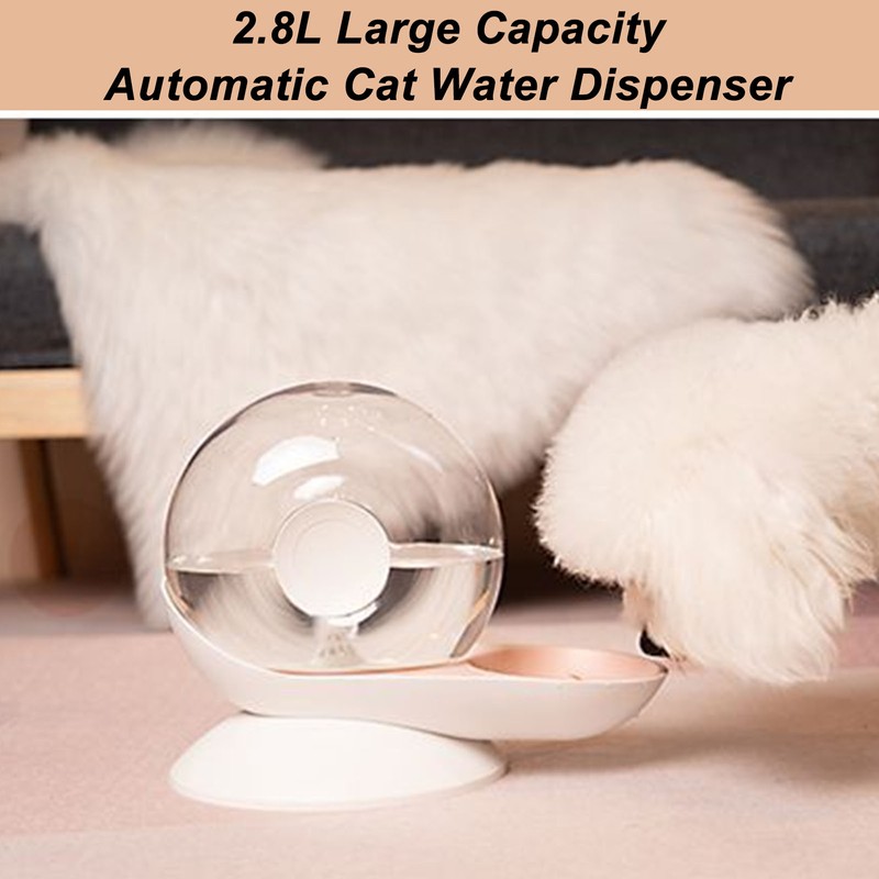 Automatic Cat Water Dispenser 2.8L Deatachable Durable Plastic Filter System