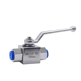 Beduan High Pressure Hydraulic Ball Valve 3/8 NPT Female Threaded Shut Off Ball Valve 7250 PSI 500 Bar(Pack of 1)