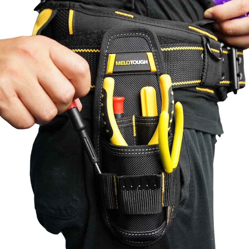 MELOTOUGH Clip On Tool Bag Electricians Heavy Duty Construction Tool