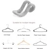 MOREBEST 20 Pcs Clothes Hanger Connector Hooks,Mini Cascading Velvet Hanger