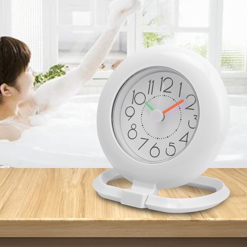 HERCHR Bathroom Hanging Clock, Waterproof Shower Clock with Rope for