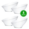 PLASTICPRO PLASTICPRO Disposable Angled Plastic Bowls Round Small Serving Bowl,