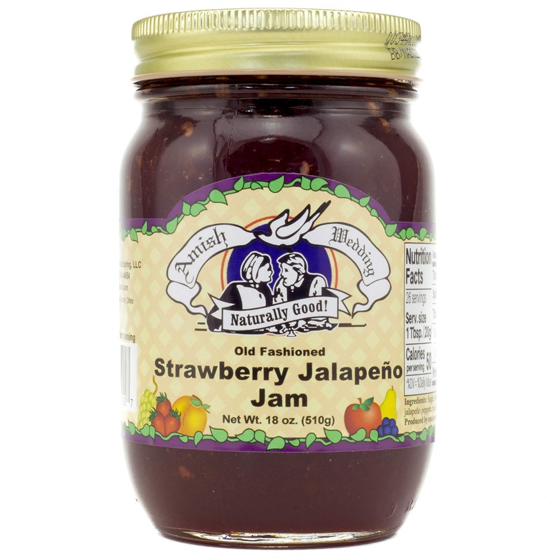 Amish Wedding Old Fashioned Strawberry Jalapeno Jam - 18 oz