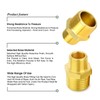 TAILONZ PNEUMATIC 2PCS Brass Pipe Fitting, Reducer Adapter, Hex Nipple,