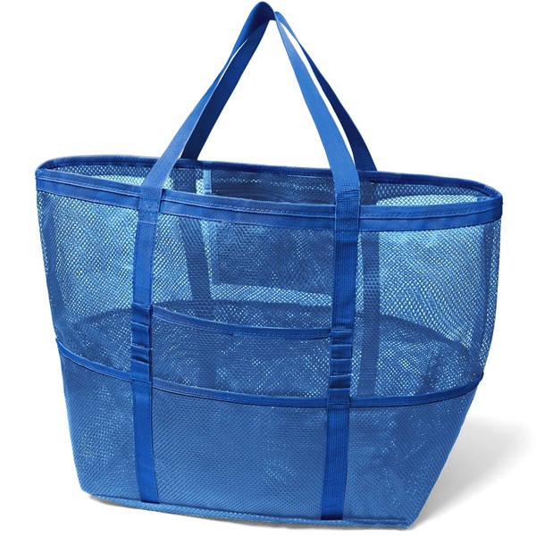 Gocvo Mesh Beach Bag, Large Beach Bag Swimming Bag Foldable