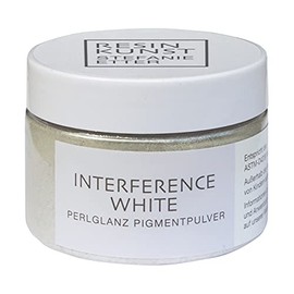 Resin Kunst Pearlescent Pigment Powder, Interference White, 50 g, Mica Powder, Colour Pigments, Paint for Resin, Epoxy Resin Colour in White