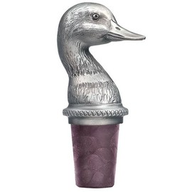 Duck Head Pewter Bottle Stopper