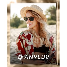 ANYLUV Womens Polarized Womens: Trendy Sun glasses for Women UV400 Protection Round Classic Frame