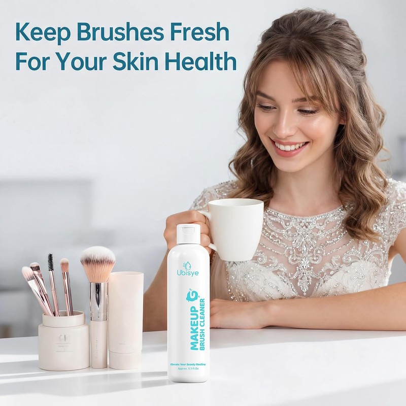 Limpiador de brochas de maquillaje, solución limpiadora para brochas y
