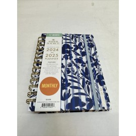 SOURCE 2024-2025 Paper Source Blue Striped Floral Petite Monthly Planner