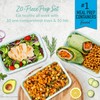 Bentgo Prep 1-Compartment Meal-Prep Containers with Custom-Fit Lids - Microwaveable,