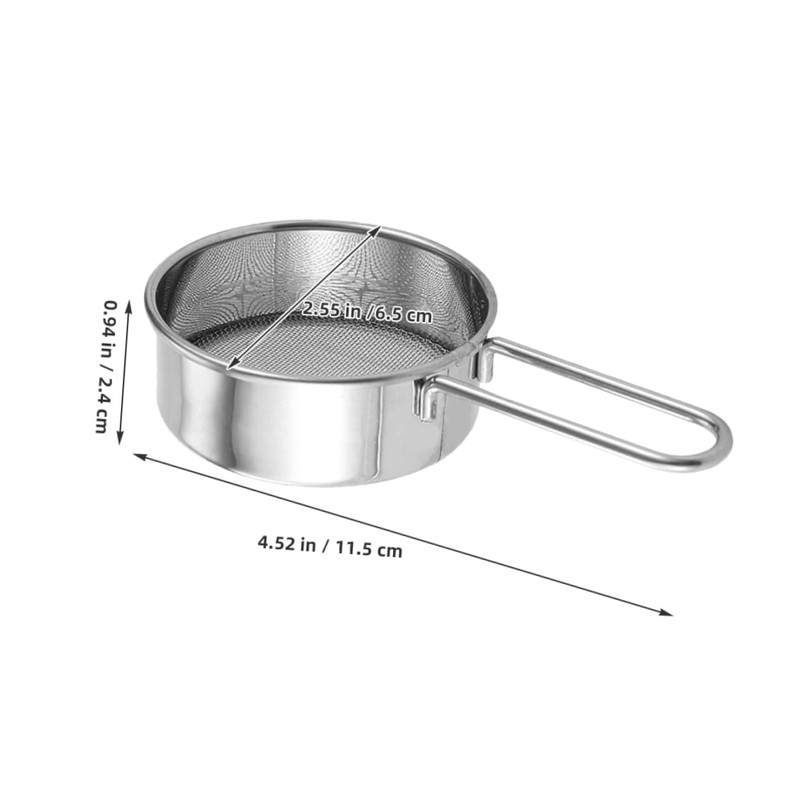 BUGUUYO 2pcs Handheld Mini Stainless Steel Flour Sifter Mesh Powder