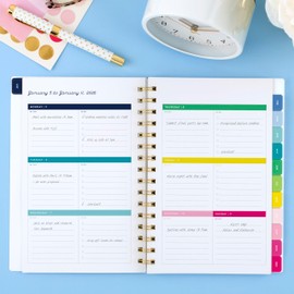 AT-A-GLANCE 2026 Planner, Simplified by Emily Ley, Weekly & Monthly, 5.5" x 8.5", Small, Happy Stripe (EL45-200-26)