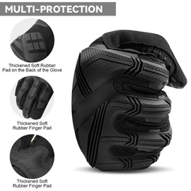 HAGOT Cycling Gloves, Full Finger Mountain Bike Gloves, Touchscreen Shock Absorbing Gloves, Non-slip Elastic Breathable Cycling Gloves for Men Women