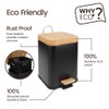 Eco Basics Rubbish Square Bin 3L, Black - Compact Bin