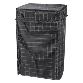 MECCANIXITY Top Load Washer Cover, Portable Washing Machine Cover, 24Wx25Dx39H Inch(XL Size) Black Grid Waterproof Cover for Washer