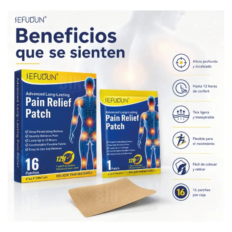 Parches Apoyo Para Alivio Del Dolor Beige