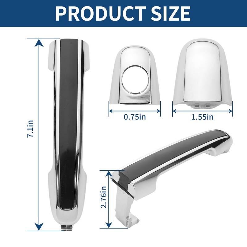 Gaogsiy 4 PCS Chrome Exterior Door Handle fits Sonata 2005