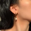 Pearl Earrings for Women Stack Gold Small Hoop Earrings Set