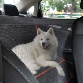 Dog Car Barrier,Car Pet Barrier Safety Net for Dog,Vehicle Pet Barrier Back Seat Mesh Dog Car Divider Net with Adjusting Rope Suitable for SUV Pickup and Small Car, 22" x 22 inch