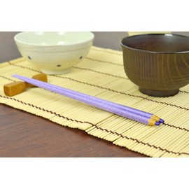 aoba Chopsticks Dishwasher Safe, Natural Wood Color Pencil Pretty Purple 22.5 cm