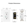 15 Amp GFCI Outlet,NineLLeaf 2PK GFCI Electrical Outlet Receptacles with