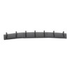 3 Pcs Chassis Deflector Universal Black Rear Lip Shark Fin