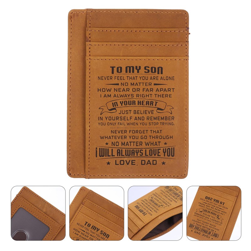 Abaodam Rfid Cards Holder Pu Leather Card Holder Wallet Slim