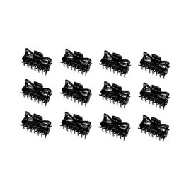e-select+ 12 Piece Hair Claw Set, Standard Mini Size, 1.6 inches (4.0 cm) (12 Black)