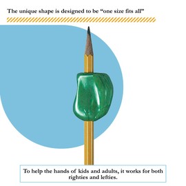 The Pencil Grip Pencil Grips, The Crossover Grip, Ergonomic Writing Aid For Righties And Lefties, Colorful Pencil Grippers, Assorted Metallic Colors, 12 Count - TPG-‎17712