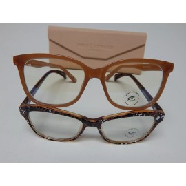 Prive Revaux The Diamond 2-Pack Anti Blue Light Glasses +0.00 Tan Snake/Camel
