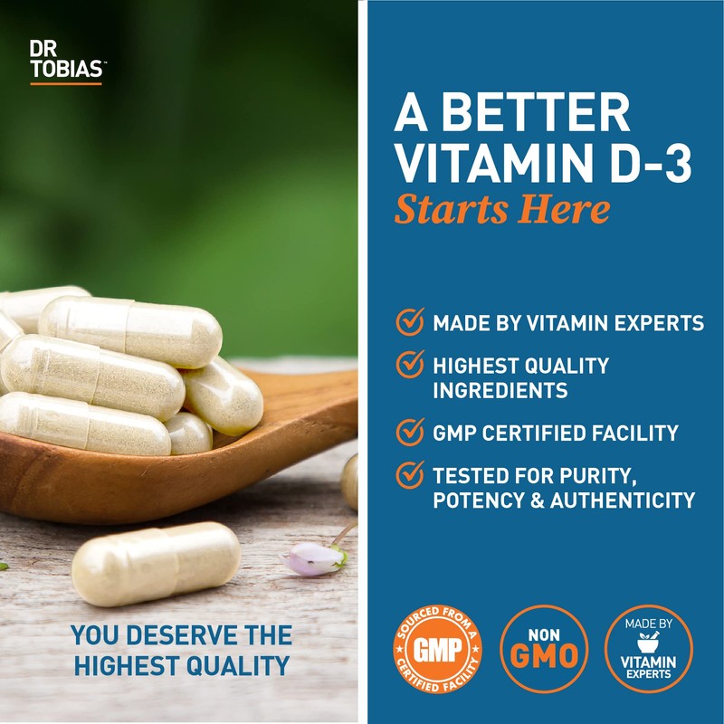 Dr. Tobias Vitamin D3 5000 IU, Essential for Healthy Bones,