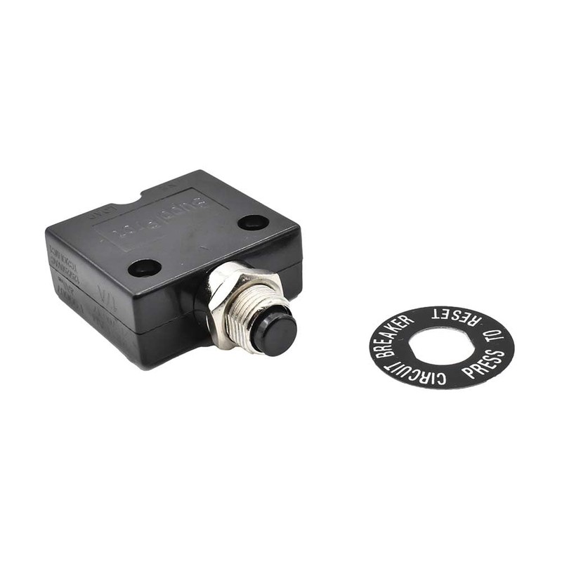 Superior Electric SE17OLS 17 Amps Push-Button Circuit Breaker, Thermal Overload