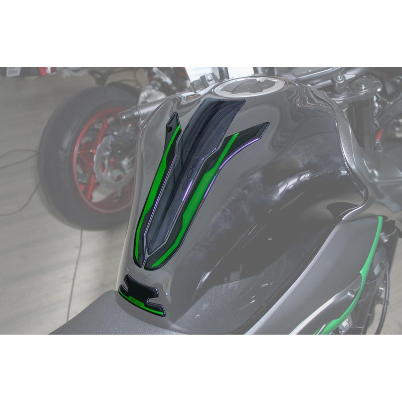 Tankpad Motorcycle Sticker Tank Protector Compatible with Kawasaki Z900 Green