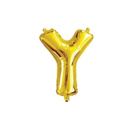 SHATCHI 16" Gold Letter Y Air Filled Foil Balloons Party Banner Decorations Gifts Self Inflating