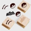 10 Pack Blank Wood Rubber Stamp Mounts, 40x40mm Blank Hard