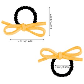 Norbiariz 40Pcs Small Bow Hair Ties Colorful Cute Hair Accessories for Girls Mini Rubber Bands Small Hair Ties for Women Ponytail Elastic Hair Bands