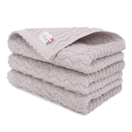 [oruta] Imabari Towel, Certified Face Towel, Set of 3, FUu Plus, Made in Japan, Ash Purple (Azuki)