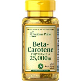 Puritan's Pride Beta-Carotene 25,000 IU-250 Softgels