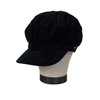 CRAGGI Baker Boy Hat Newsboy Cap Cord Black Ladies Hat