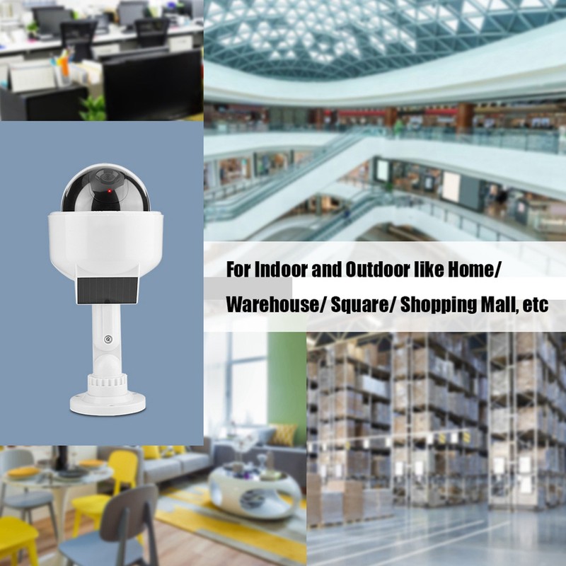 Dummy Camera Indoor & Outdoor Realistic Dome Shape Solar Security