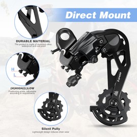 MEGHNA 6/7/8/9 Speed Bicycle Rear Derailleur/Bicycle Derailleur Suitable for Mountain Bike/City Bike/Road Bike (8-Speed Universal)