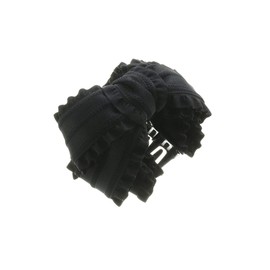 VINGTAINE H7415-BK- Ruffled Ribbon Hair Claw Hair Clip Head Access