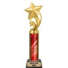 11.75" Red Star Rocket Trophies - Customized Star Rocket Trophy