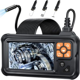 Boroscopio HD 1080P Cámara 8.5mm Pantalla 4.3", Cable Semirrígido IP67, Herramienta Inspección Automotriz y Fontanería, Cable Semirrígido 10M, Plug and Play