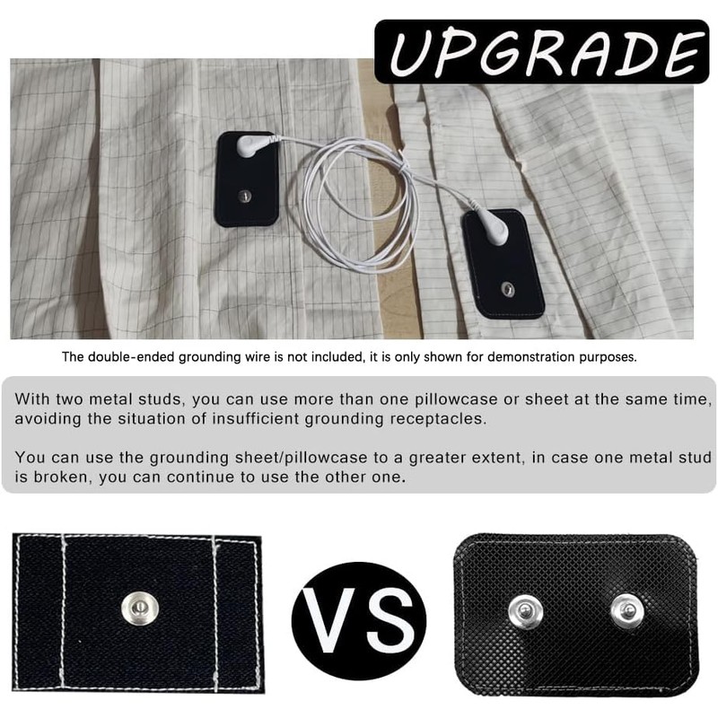 Grounding Bed Sheets King with 15ft Grounding Cable Conductive Grounding
